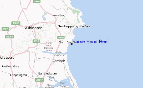 mapa de ubicación de Horse Head Reef