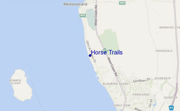 mapa de ubicación de Horse Trails