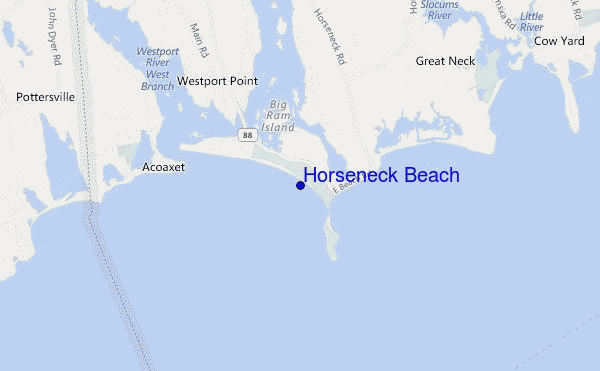 mapa de ubicación de Horseneck Beach