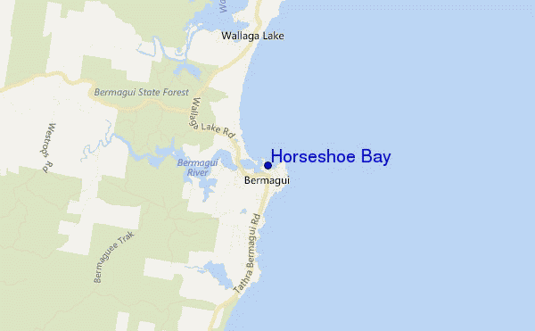 mapa de ubicación de Horseshoe Bay