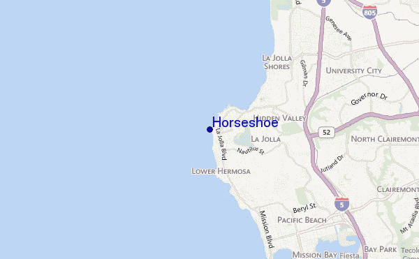mapa de ubicación de Horseshoe