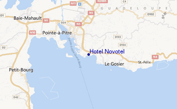 mapa de ubicación de Hotel Novotel