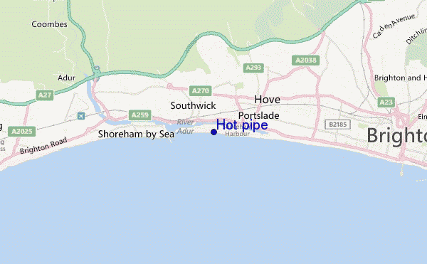 mapa de ubicación de Hot pipe