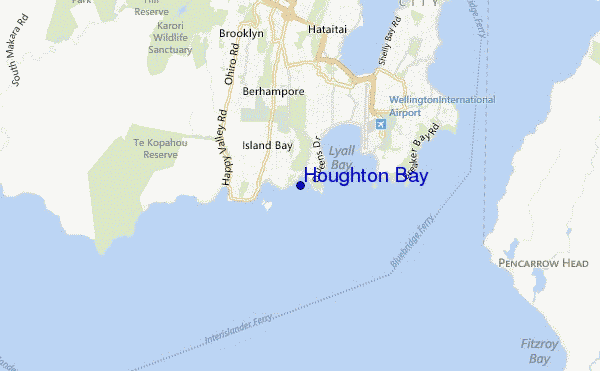 mapa de ubicación de Houghton Bay