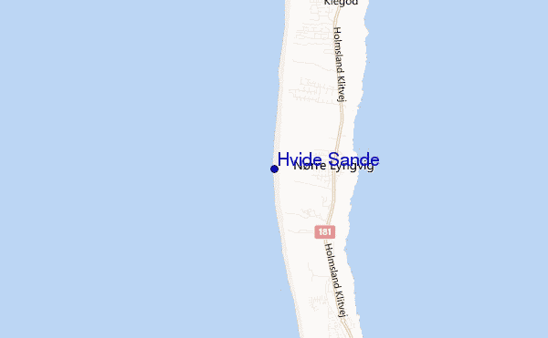 mapa de ubicación de Hvide Sande