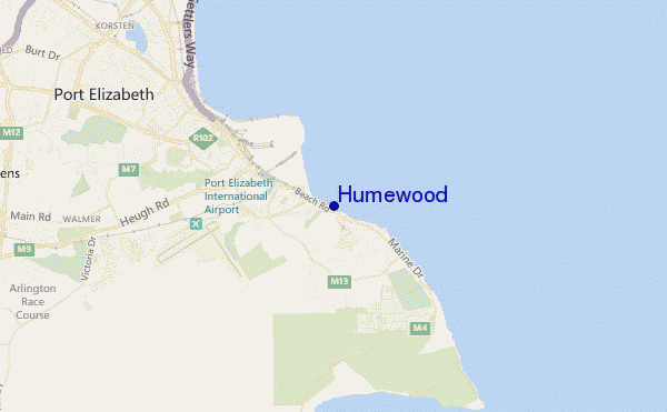 mapa de ubicación de Humewood
