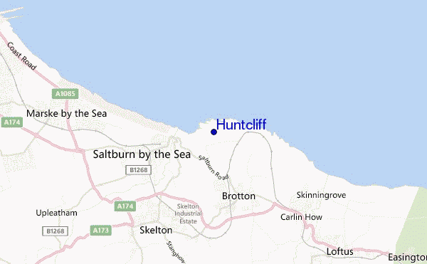 mapa de ubicación de Huntcliff