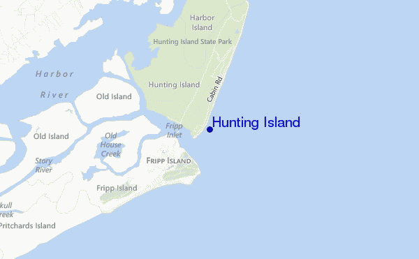 mapa de ubicación de Hunting Island