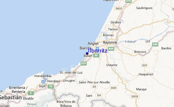 IIbarritz Location Map