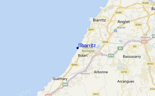 mapa de ubicación de IIbarritz