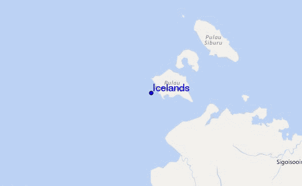 mapa de ubicación de Icelands