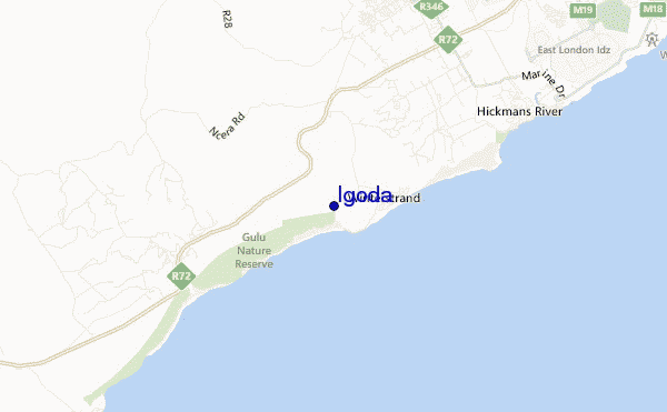 mapa de ubicación de Igoda