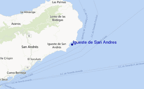 mapa de ubicación de Igueste de San Andres
