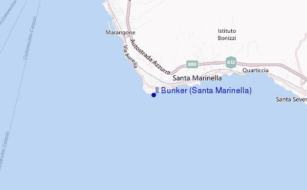 mapa de ubicación de Il Bunker (Santa Marinella)