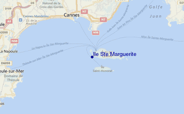 mapa de ubicación de Ile Ste Marguerite
