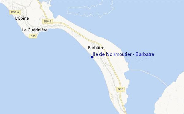mapa de ubicación de Ile de Noirmoutier - Barbatre
