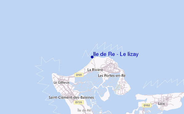 mapa de ubicación de Ile de Re - Le lizay
