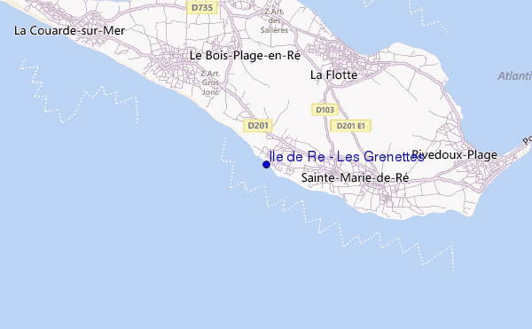mapa de ubicación de Ile de Re - Les Grenettes