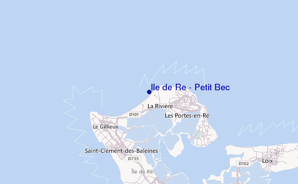 mapa de ubicación de Ile de Re - Petit Bec