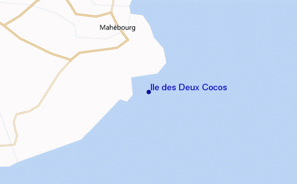 mapa de ubicación de Ile des Deux Cocos