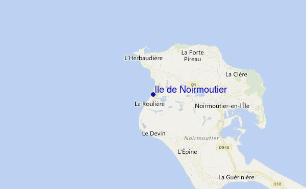 mapa de ubicación de Ile de Noirmoutier