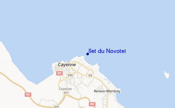 mapa de ubicación de Ilet du Novotel