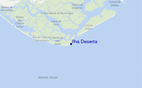 mapa de ubicación de Ilha Deserta