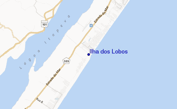 mapa de ubicación de Ilha dos Lobos