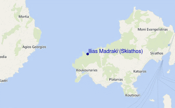 mapa de ubicación de Ilias Madraki (Skiathos)