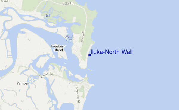 mapa de ubicación de Iluka-North Wall