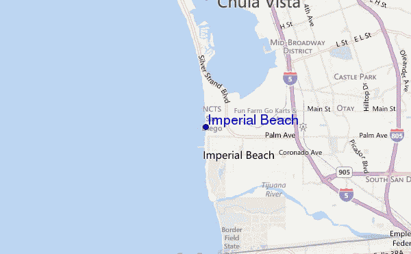 mapa de ubicación de Imperial Beach