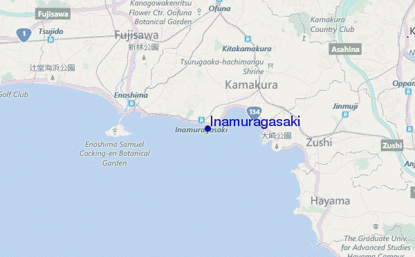 mapa de ubicación de Inamuragasaki