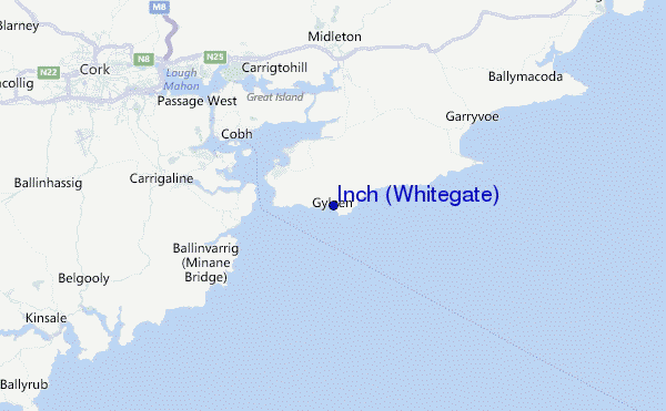 Inch (Whitegate) Location Map