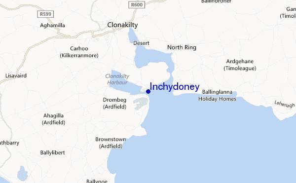 mapa de ubicación de Inchydoney