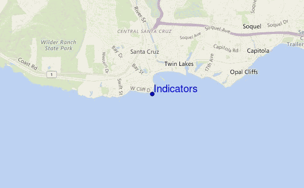 mapa de ubicación de Indicators