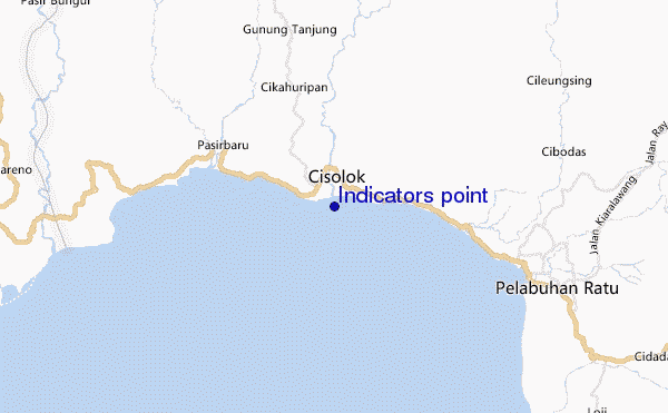 mapa de ubicación de Indicators point