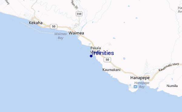 mapa de ubicación de Infinities