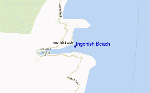 mapa de ubicación de Ingonish Beach