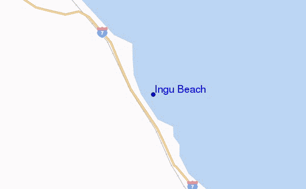 mapa de ubicación de Ingu Beach