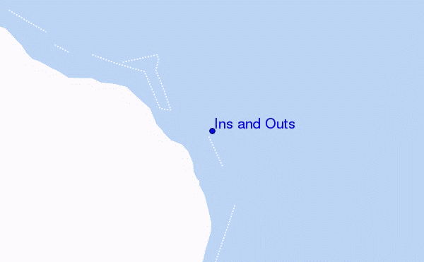 mapa de ubicación de Ins and Outs