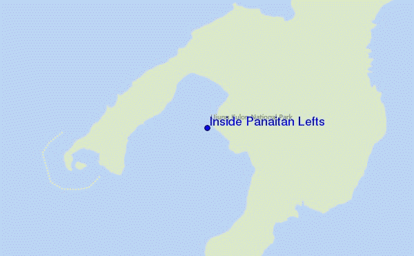 mapa de ubicación de Inside Panaitan Lefts