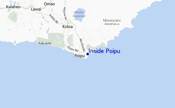 mapa de ubicación de Inside Poipu