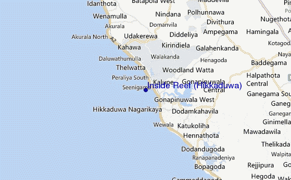 mapa de ubicación de Inside Reef (Hikkaduwa)
