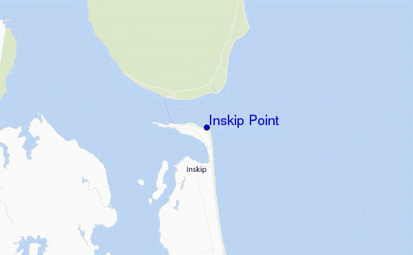 mapa de ubicación de Inskip Point
