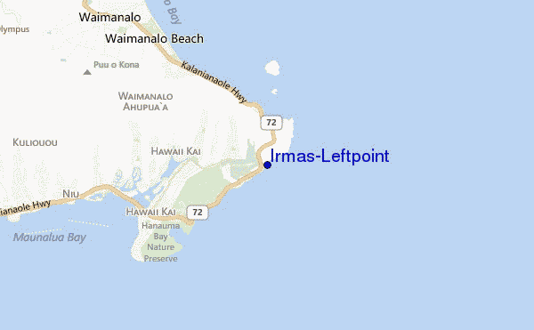 mapa de ubicación de Irmas/Leftpoint