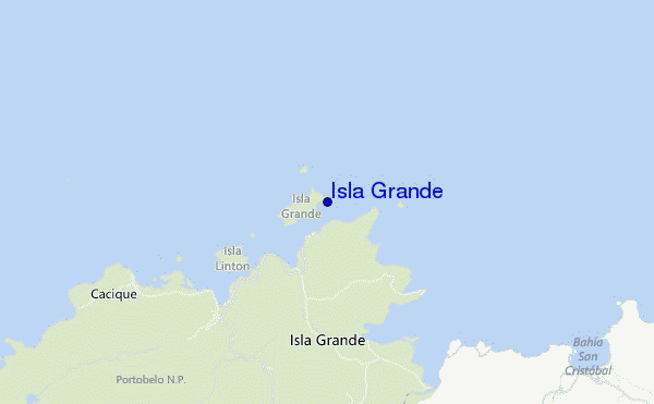 mapa de ubicación de Isla Grande