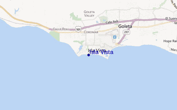 mapa de ubicación de Isla Vista