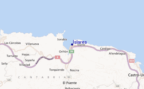 mapa de ubicación de Islares