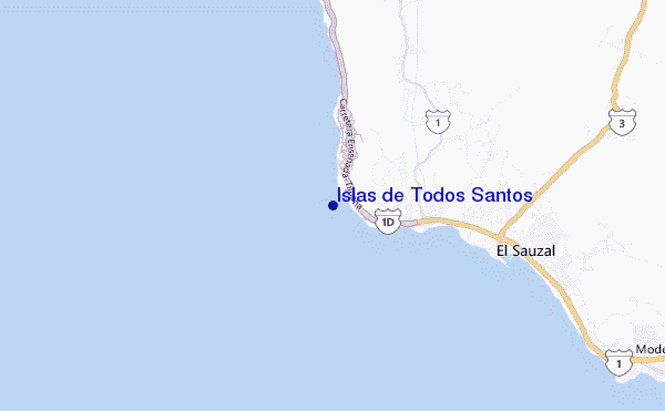 mapa de ubicación de Islas de Todos Santos