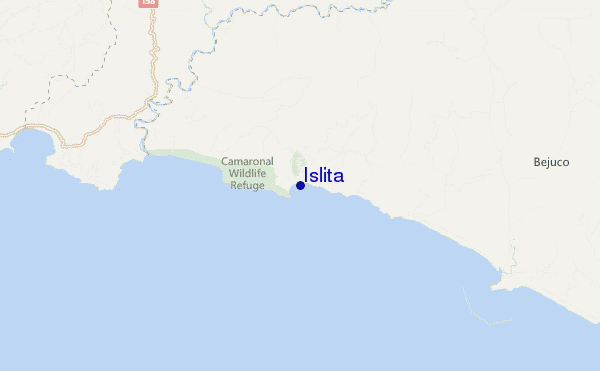 mapa de ubicación de Islita